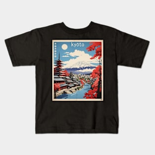 Kyoto Japan Vintage Poster Tourism 2 Kids T-Shirt